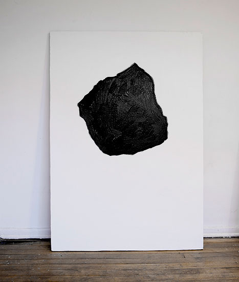 Piedra, grafito sobre madera, 130cm x 85cm, 2012