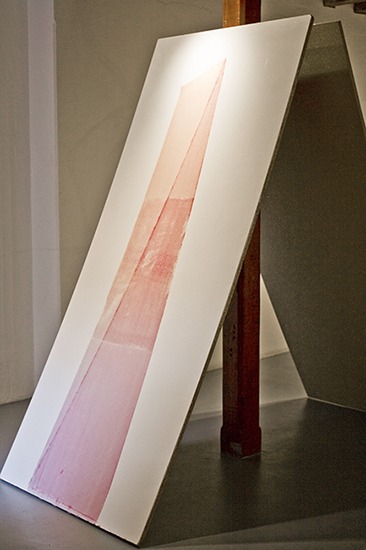 Rojas, serigrafía sobre madera, 2,44m x 1.50m, 2009.