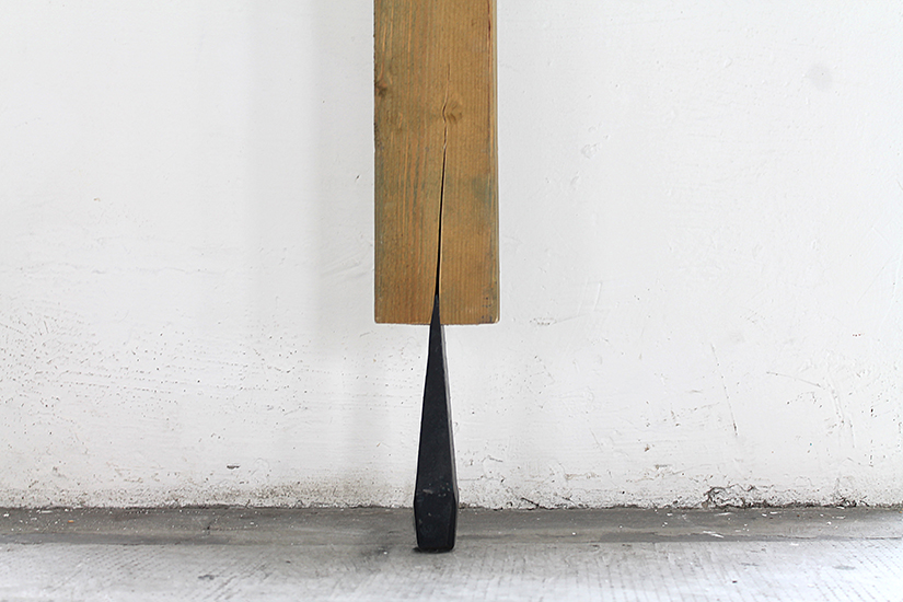 cuña metálica 5cm x 20cm, viga de madera medidas variables