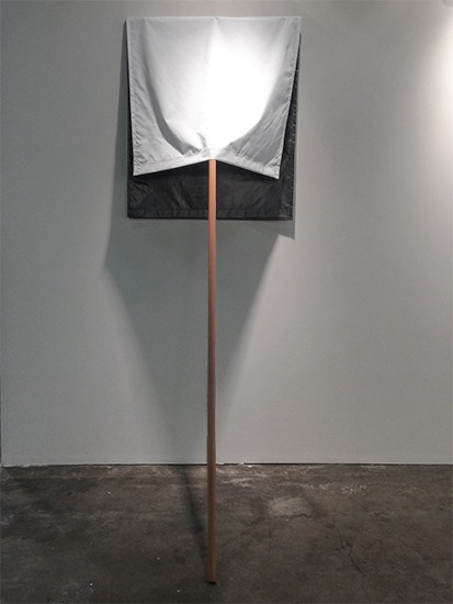 Bander, graphite on fabril and wood, 1m x 2.50m x 1.20m , 2014