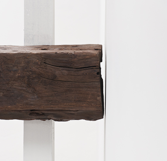 Santiago Reyes Villaveces, Trenza, madera y alambre de acero, 545 x 300 x 450cm, 2015