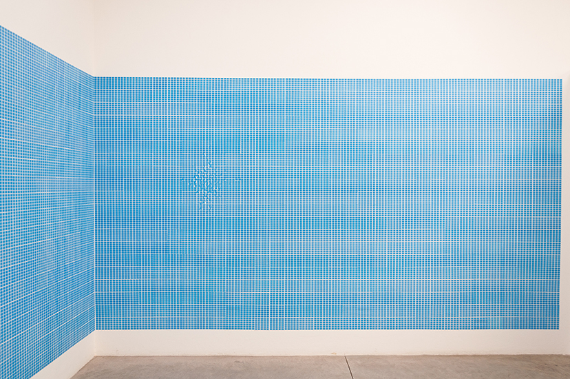 Marlon de Azambuja, ,Primavera (Bogotá), Instalación de stickers sobre mural, 2015