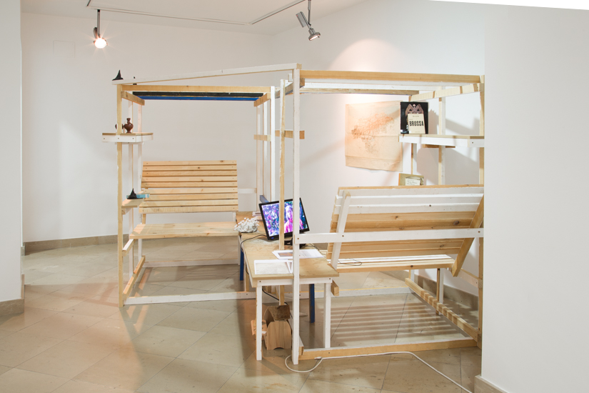 Angelica Teuta. cecilia vicuña. JAVIER ARCE. PABLO JANSANA. BROCK ENRIGHT © 2016,   INSTALLATION VIEW. EXHIBITION AT MUSEO CENTRO DE ARTE PEPE ESPALIÚ