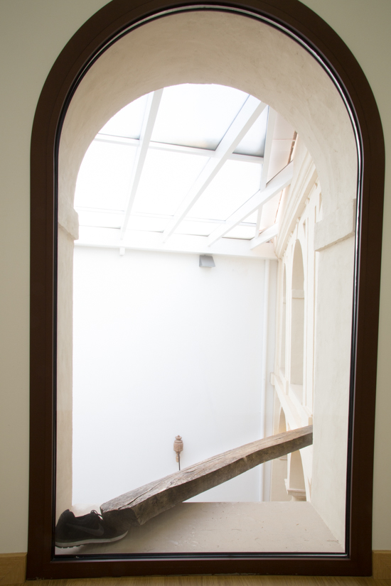 Santiago Reyes Villaveces, Nike 2016, wood and  Nike shoes. 200cm x 20cm x 30 cm