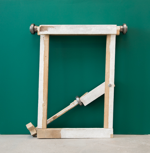 کمزور (looser) / From Series Brujitas, Found wood and ball bearings . 100cm x 70cm x 15cm