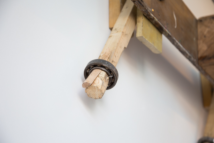 Untitled / From Series Brujitas 2017  Found wood and ball bearings. 135cm x 60cm x 40cm