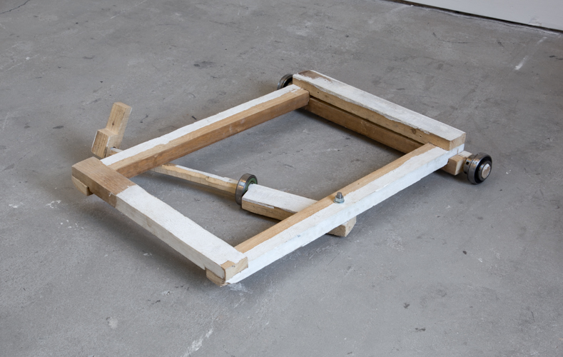 کمزور (looser) / From Series Brujitas, Found wood and ball bearings . 100cm x 70cm x 15cm