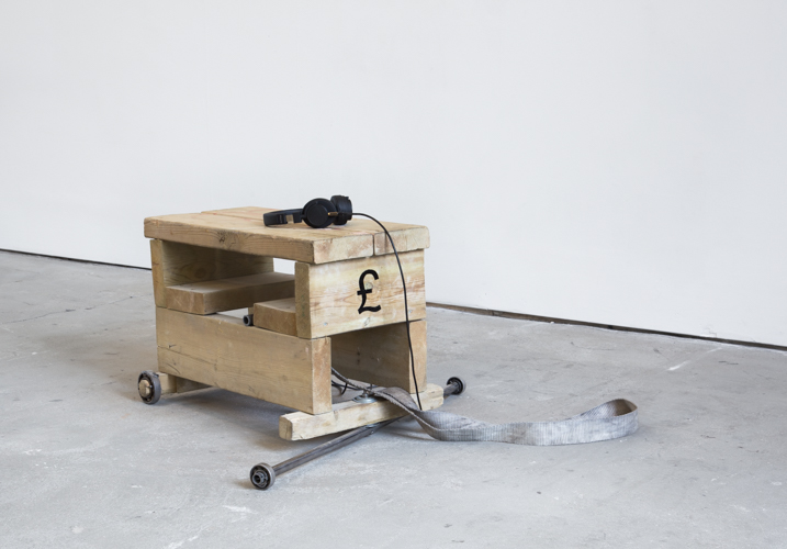 £ / From Series Brujitas 2017  Found wood and ball bearings. 65cm x 45cm x 45cm