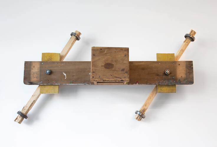 Untitled / From Series Brujitas 2017  Found wood and ball bearings. 135cm x 60cm x 40cm