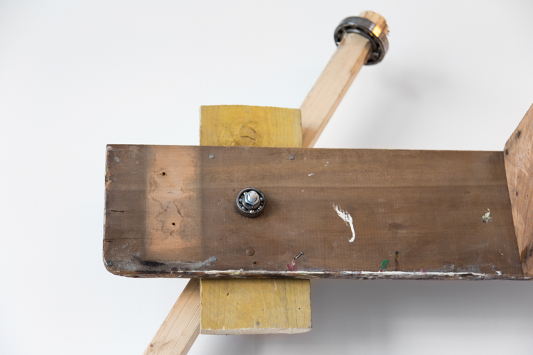 Untitled / From Series Brujitas 2017  Found wood and ball bearings. 135cm x 60cm x 40cm