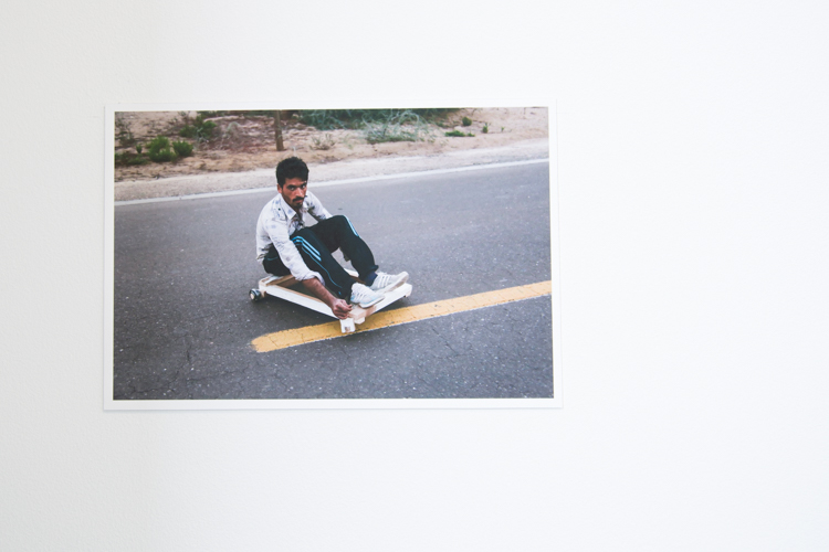 کمزور (looser) / From Series Brujitas, Found wood and ball bearings and : inkjet on cotton paper, 24 x 16 cm