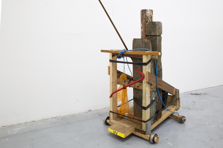 Witch / From Series Brujitas 2017  Found wood, and ball bearings. 100cm x 70cm x 100cm