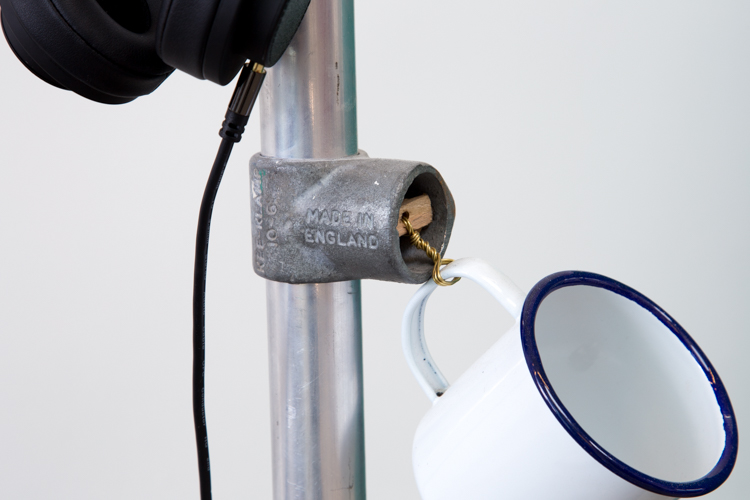 Tout / From Series Brujitas 2017  Video sculpture: scafolding parts, ball bearings and video (00:01:28) 100cm x 50cm x 35 cm