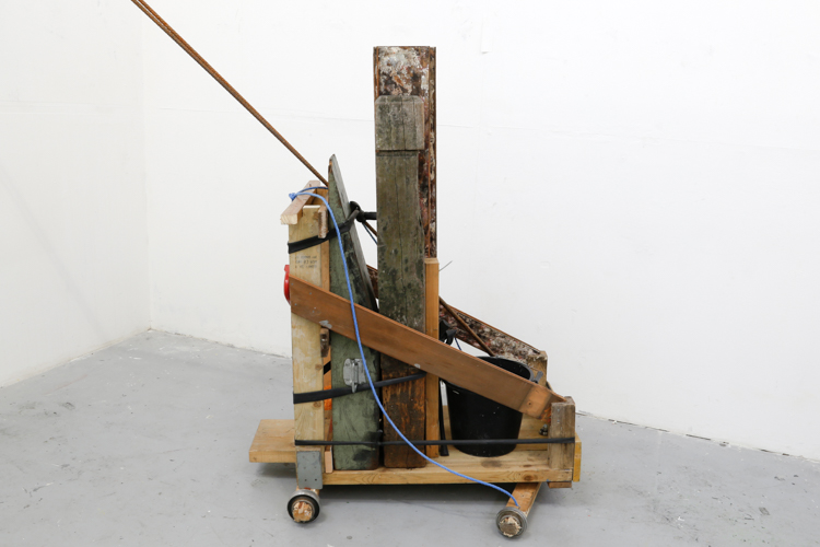 Witch / From Series Brujitas 2017  Found wood, and ball bearings. 100cm x 70cm x 100cm