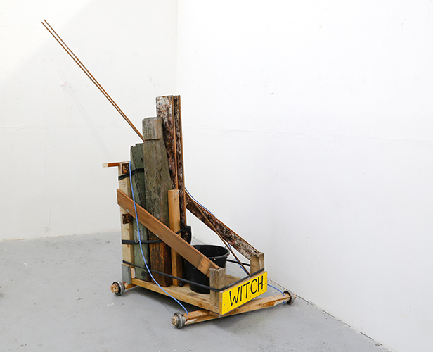 Witch / From Series Brujitas 2017  Found wood, and ball bearings. 100cm x 70cm x 100cm