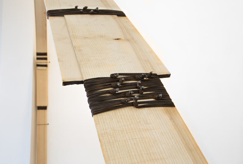 Arc, 2017 Wood and metal wire 310 x 485 x 18 cm