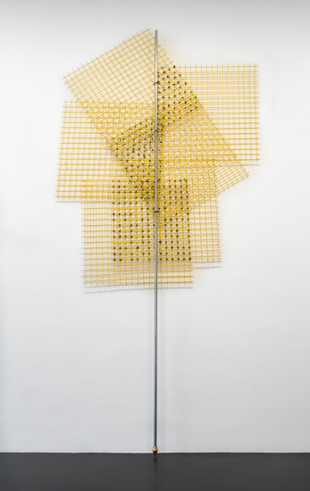 Encage (Iteration), 2017 Stainless Steel, metal mesh, metal wire and bronze 393 x 180 x 8 cm