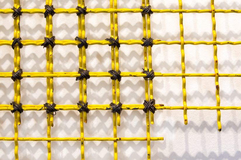 Encage (Iteration), 2017 Stainless Steel, metal mesh, metal wire and bronze 393 x 180 x 8 cm