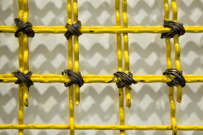 Encage (Iteration), 2017 Stainless Steel, metal mesh, metal wire and bronze 393 x 180 x 8 cm