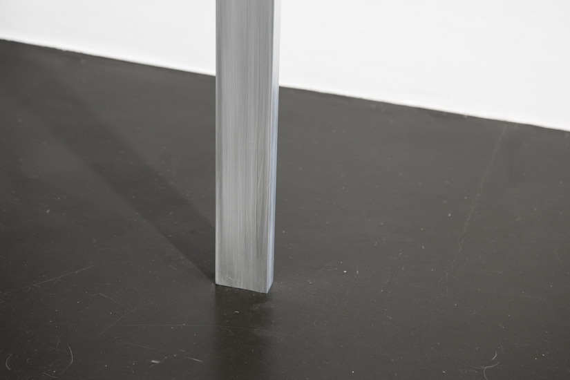 Holder, 2017 Aluminium, wood and rock (Porfido) Ed. 1/2+AP 242 x 115 x 10 cm