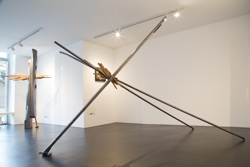 One way Direction, 2013 Wood, graphite and ball bearing  300 x 250 x 15 cm