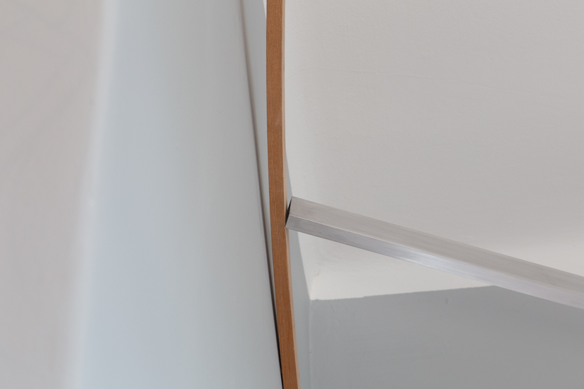 Holder, 2017 Aluminium, wood and rock (Porfido) Ed. 1/2+AP 242 x 115 x 10 cm