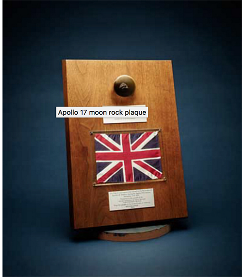 United Kingdom Good will moon rock Apollo 17, Natural History Museum, London