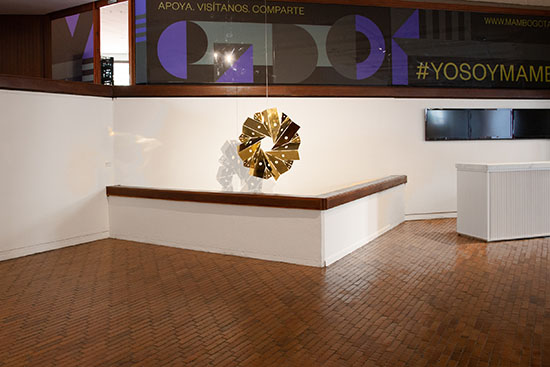 Sun Power 21 Sculpture. Metal with brass shine coated 110 cm x 110 cm x 15 cm, 1/3 + AP 2021 Santiago Reyes Villaveces